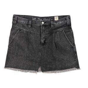 We The Free Denim Mini Skirt Women Size 31 Distressed Frayed Hem Micro Festival